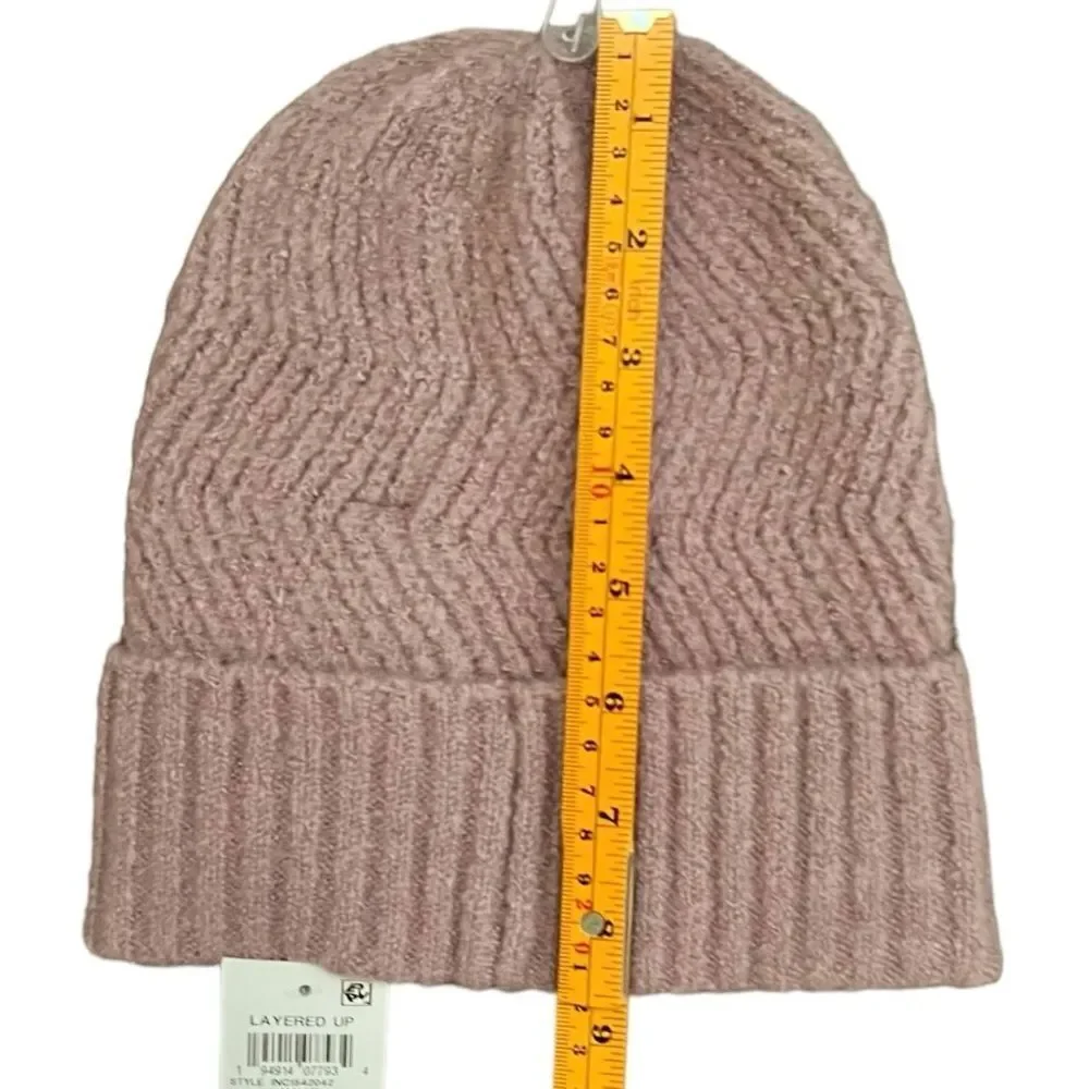 INC International Concepts Pink Scalloped Scarf & Hat. One Size. OS. NEW.